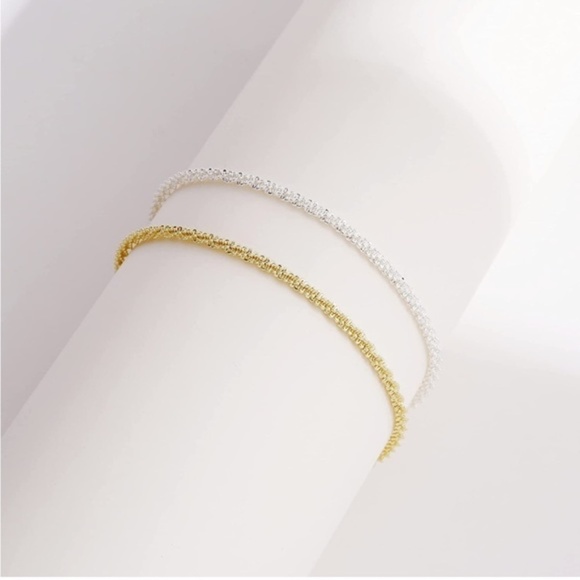 SILVER 14k Silver Plated Shiny Rope Bracelet - Picture 4 of 4